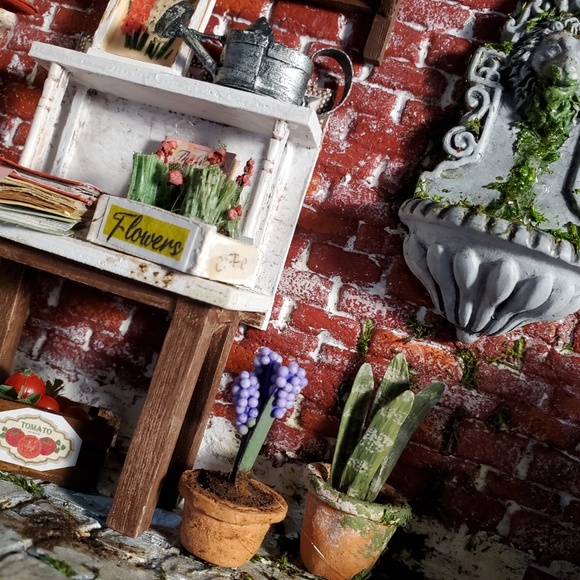 Miniature Gardener Shed | With Working Light | Potting Shed Diorama | Shadow Box - Picture 3 of 13